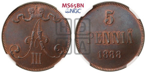 5 пенни 1888 года