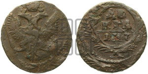 Денга 1747 года (с орлом на аверсе)