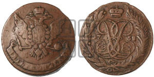 5 копеек 1758 года ММ (ММ)