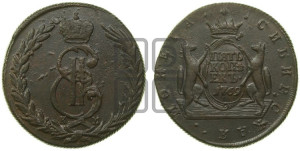 5 копеек 1769 года КМ (для Сибири)