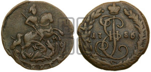Денга 1786 года КМ (КМ, Сузунский монетный двор)