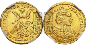 2 рубля 1720 года (портрет в латах)