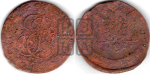 5 копеек 1773 года ЕМ (ЕМ, Екатеринбургский монетный двор)