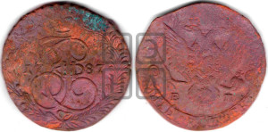 5 копеек 1787 года ЕМ (ЕМ, Екатеринбургский монетный двор)