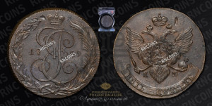 5 копеек 1789 года КМ (КМ, Сузунский монетный двор)