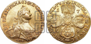 5 рублей 1764 года СПБ (с шарфом на шее)