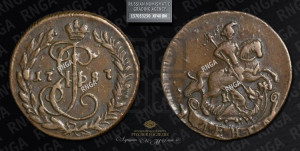 Денга 1787 года КМ (КМ, Сузунский монетный двор)