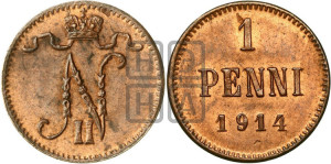 1 пенни 1914 года