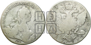 1 рубль 1774 года СПБ/ѲЛ ( СПБ, без шарфа на шее)