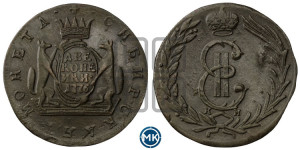 2 копейки 1776 года КМ (для Сибири)