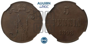 5 пенни 1898 года