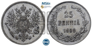 25 пенни 1909 года L