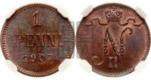 1 пенни 1907 года