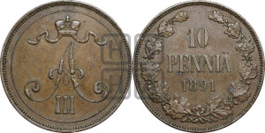 10 пенни 1891 года