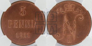 5 пенни 1911 года