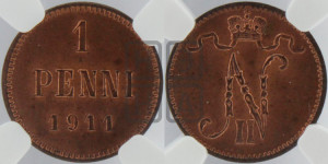 1 пенни 1911 года
