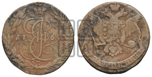5 копеек 1766 года ЕМ (ЕМ, Екатеринбургский монетный двор)
