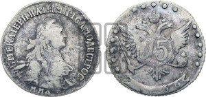 15 копеек 1766 года ММД (с шарфом на шее)