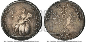 Жетон 1774 года (на заключение мира с Турцией 1774 г.)