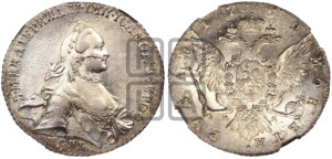 1 рубль 1762 года СПБ / НК (с шарфом на шее)