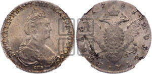 1 рубль 1781 года СПБ/ИЗ (новый тип)