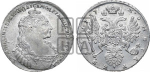 1 рубль 1737 года (тип 1735 года, без кулона на груди)