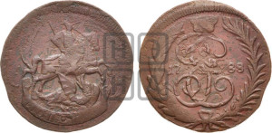 1 копейка 1788 года ММ (ММ или без букв, Красный  монетный двор)