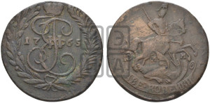 2 копейки 1765 года ММ (ММ, Красный  монетный двор)