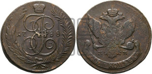 5 копеек 1788 года ММ (ММ, Красный  монетный двор)