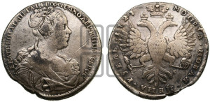 1 рубль 1727 года СП-Б (Портрет вправо, Петербургский тип, голова большая)