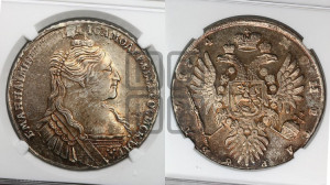1 рубль 1734 года (тип 1735 года, с кулоном на груди)