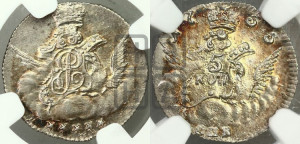 5 копеек 1755 года СПБ (кружок большого формата)