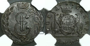 Денга 1776 года КМ (для Сибири)
