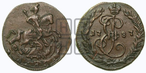 Денга 1787 года КМ (КМ, Сузунский монетный двор)