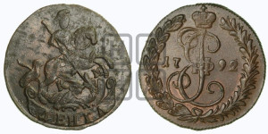 Денга 1792 года КМ (КМ, Сузунский монетный двор)