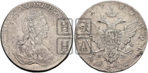 1 рубль 1780 года СПБ/ИЗ (новый тип)