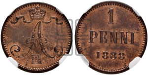 1 пенни 1888 года