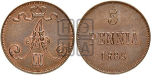 5 пенни 1889 года