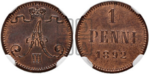 1 пенни 1892 года