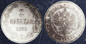 2 марки 1908 года L