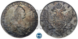 1 рубль 1773 года СПБ/ѲЛ ( СПБ, без шарфа на шее)