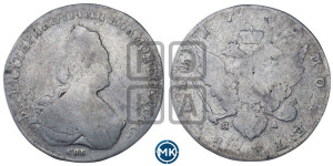 1 рубль 1786 года СПБ/ЯА (новый тип)