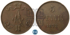 5 пенни 1872 года