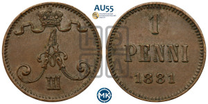 1 пенни 1881 года