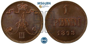 1 пенни 1893 года