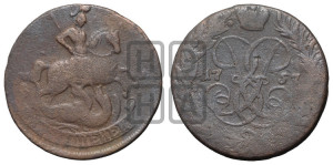2 копейки 1757 года (гурт сетчатый)