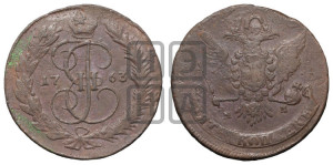 5 копеек 1763 года ММ (ММ, Красный  монетный двор)