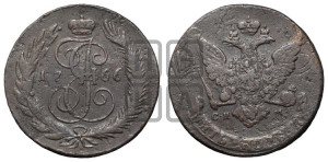 5 копеек 1766 года СПМ (СПМ, Санкт-Петербургский монетный двор)