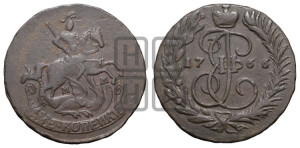 2 копейки 1766 года ММ (ММ, Красный  монетный двор)