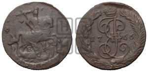 Денга 1766 года ЕМ (ЕМ, Екатеринбургский монетный двор)
